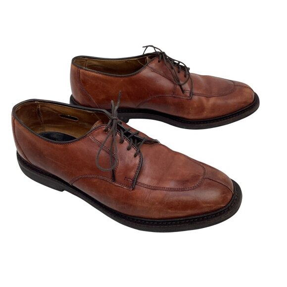 Allen Edmonds Ashton Split Toe Mens 9 D Leather Derby Dress Shoes Brown #1628 - Picture 7 of 11